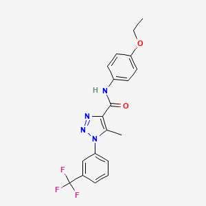 molecular formula C19H17F3N4O2 B2470885 N-(4-乙氧基苯基)-5-甲基-1-[3-(三氟甲基)苯基]-1H-1,2,3-三唑-4-甲酰胺 CAS No. 899760-40-8