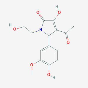 molecular formula C15H17NO6 B247089 4-acetyl-3-hydroxy-1-(2-hydroxyethyl)-5-(4-hydroxy-3-methoxyphenyl)-1,5-dihydro-2H-pyrrol-2-one 