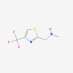molecular formula C6H7F3N2S B2470898 Methyl({[4-(trifluoromethyl)-1,3-thiazol-2-yl]methyl})amine CAS No. 644950-35-6