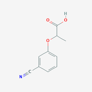 molecular formula C10H9NO3 B2470902 2-(3-氰基苯氧基)丙酸 CAS No. 1016536-66-5