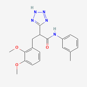 3-(2,3-dimethoxyphenyl)-N-(3-methylphenyl)-2-(2H-tetrazol-5-yl)propanamide