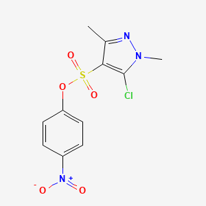 (4-Nitrophenyl) 5-chloro-1,3-dimethylpyrazole-4-sulfonate