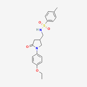 molecular formula C20H24N2O4S B2470908 N-((1-(4-ethoxyphenyl)-5-oxopyrrolidin-3-yl)methyl)-4-methylbenzenesulfonamide CAS No. 954713-59-8