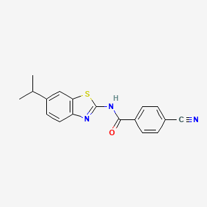 molecular formula C18H15N3OS B2470926 4-cyano-N-(6-isopropylbenzo[d]thiazol-2-yl)benzamide CAS No. 892856-38-1