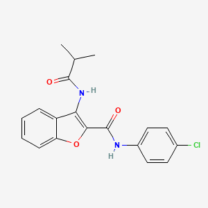 N-(4-chlorophenyl)-3-isobutyramidobenzofuran-2-carboxamide