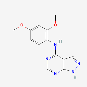 molecular formula C13H13N5O2 B2470929 N-(2,4-dimethoxyphenyl)-1H-pyrazolo[3,4-d]pyrimidin-4-amine CAS No. 1021206-70-1