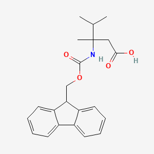 molecular formula C22H25NO4 B2470939 3-(9H-芴-9-基甲氧羰基氨基)-3,4-二甲基戊酸 CAS No. 2172138-42-8