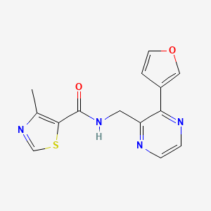 N-((3-(furan-3-yl)pyrazin-2-yl)methyl)-4-methylthiazole-5-carboxamide