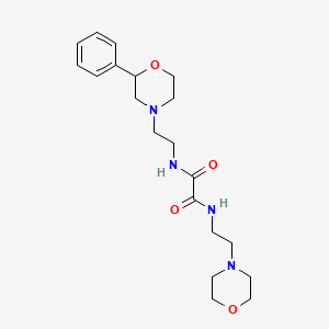 molecular formula C20H30N4O4 B2470970 N1-(2-morpholinoethyl)-N2-(2-(2-phenylmorpholino)ethyl)oxalamide CAS No. 953940-79-9