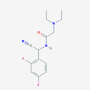 molecular formula C14H17F2N3O B2470971 N-[Cyano-(2,4-difluorophenyl)methyl]-2-(diethylamino)acetamide CAS No. 1385305-26-9