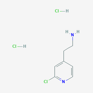 molecular formula C7H11Cl3N2 B2470973 2-(2-Chloropyridin-4-yl)ethanamine;dihydrochloride CAS No. 2416237-31-3