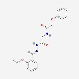 molecular formula C19H21N3O4 B2470976 (E)-N-(2-(2-(2-乙氧基亚苄基)肼基)-2-氧代乙基)-2-苯氧基乙酰胺 CAS No. 391884-18-7