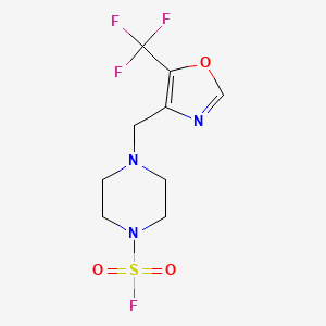 4-[[5-(Trifluoromethyl)-1,3-oxazol-4-yl]methyl]piperazine-1-sulfonyl fluoride