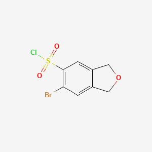 molecular formula C8H6BrClO3S B2471002 6-Bromo-1,3-dihydro-2-benzofuran-5-sulfonyl chloride CAS No. 2309463-91-8