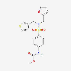 methyl (4-(N-(furan-2-ylmethyl)-N-(thiophen-3-ylmethyl)sulfamoyl)phenyl)carbamate
