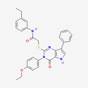 2-((3-(4-ethoxyphenyl)-4-oxo-7-phenyl-4,5-dihydro-3H-pyrrolo[3,2-d]pyrimidin-2-yl)thio)-N-(3-ethylphenyl)acetamide
