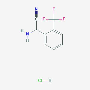 2-Amino-2-[2-(trifluoromethyl)phenyl]acetonitrile hydrochloride