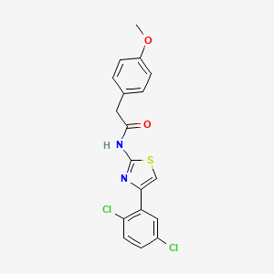 molecular formula C18H14Cl2N2O2S B2471031 N-[4-(2,5-二氯苯基)-1,3-噻唑-2-基]-2-(4-甲氧基苯基)乙酰胺 CAS No. 923395-54-4