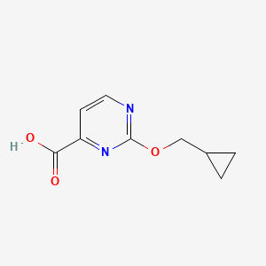 molecular formula C9H10N2O3 B2471034 2-(Cyclopropylmethoxy)pyrimidine-4-carboxylic acid CAS No. 1697314-52-5