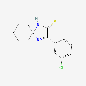 3-(3-Chlorophenyl)-1,4-diazaspiro[4.5]dec-3-ene-2-thione