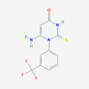 6-amino-2-thioxo-1-(3-(trifluoromethyl)phenyl)-2,3-dihydropyrimidin-4(1H)-one