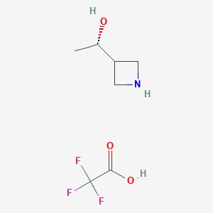 molecular formula C7H12F3NO3 B2471060 (S)-1-(Azetidin-3-yl)ethan-1-ol 2,2,2-trifluoroacetate CAS No. 2089246-46-6