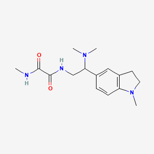 molecular formula C16H24N4O2 B2471070 N1-(2-(dimethylamino)-2-(1-methylindolin-5-yl)ethyl)-N2-methyloxalamide CAS No. 922013-63-6