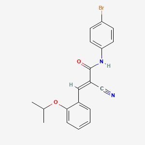 (E)-N-(4-bromophenyl)-2-cyano-3-(2-propan-2-yloxyphenyl)prop-2-enamide