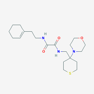molecular formula C20H33N3O3S B2471081 N-[2-(Cyclohexen-1-yl)ethyl]-N'-[(4-morpholin-4-ylthian-4-yl)methyl]oxamide CAS No. 2380188-02-1
