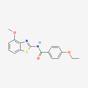 molecular formula C17H16N2O3S B2471083 4-ethoxy-N-(4-methoxy-1,3-benzothiazol-2-yl)benzamide CAS No. 325977-88-6