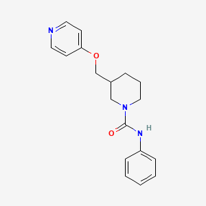 molecular formula C18H21N3O2 B2471086 N-Phenyl-3-(pyridin-4-yloxymethyl)piperidine-1-carboxamide CAS No. 2380061-30-1