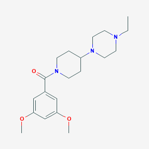 molecular formula C20H31N3O3 B247109 1-[1-(3,5-Dimethoxybenzoyl)-4-piperidinyl]-4-ethylpiperazine 