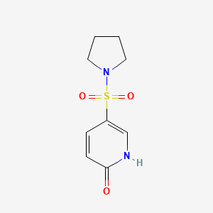 molecular formula C9H12N2O3S B2471096 5-(吡咯啉-1-基磺酰基)吡啶-2(1H)-酮 CAS No. 627843-18-9