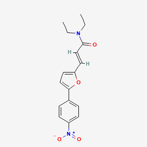 molecular formula C17H18N2O4 B2471102 (E)-N,N-diethyl-3-(5-(4-nitrophenyl)furan-2-yl)acrylamide CAS No. 300716-63-6