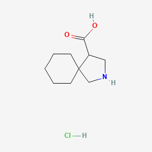 molecular formula C10H18ClNO2 B2471116 2-氮杂螺[4.5]癸烷-4-羧酸盐酸盐 CAS No. 251461-68-4