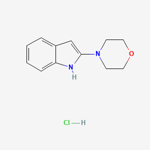 molecular formula C12H15ClN2O B2471127 2-(morpholin-4-yl)-1H-indole hydrochloride CAS No. 33333-98-1