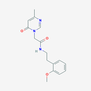 molecular formula C16H19N3O3 B2471130 N-(2-甲氧基苯乙基)-2-(4-甲基-6-氧代嘧啶-1(6H)-基)乙酰胺 CAS No. 1209748-91-3