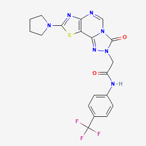 2-chloro-5-fluoro-N-{2-[3-(4-fluorophenyl)-1,2,4-oxadiazol-5-yl]-3-thienyl}benzamide