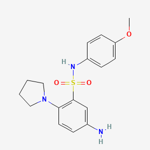 molecular formula C17H21N3O3S B2471132 5-氨基-N-(4-甲氧基苯基)-2-吡咯烷-1-基苯磺酰胺 CAS No. 327092-85-3
