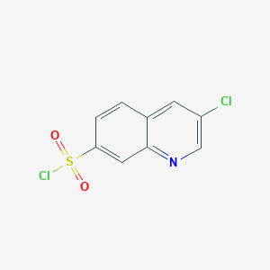 molecular formula C9H5Cl2NO2S B2471135 3-Chloroquinoline-7-sulfonyl chloride CAS No. 1956371-35-9