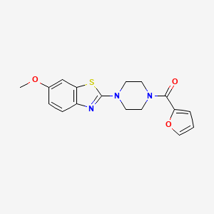 molecular formula C17H17N3O3S B2471137 Furan-2-yl(4-(6-methoxybenzo[d]thiazol-2-yl)piperazin-1-yl)methanone CAS No. 897468-81-4