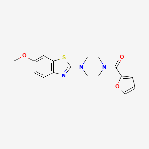 molecular formula C17H17N3O3S B2471137 呋喃-2-基(4-(6-甲氧基苯并[d]噻唑-2-基)哌嗪-1-基)甲酮 CAS No. 897468-81-4