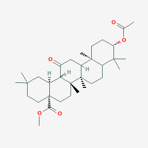 molecular formula C33H52O5 B2471142 (4aS,6aR,6bR,10S,12aR,14aR,14bR)-甲基 10-乙酰氧基-2,2,6a,6b,9,9,12a-七甲基-14-氧代-二十二氢化芘-4a-羧酸盐 CAS No. 25493-94-1