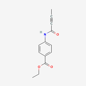 molecular formula C13H13NO3 B2471144 4-(丁-2-炔酰氨基)苯甲酸乙酯 CAS No. 1958779-59-3