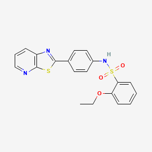molecular formula C20H17N3O3S2 B2471147 2-ethoxy-N-(4-(thiazolo[5,4-b]pyridin-2-yl)phenyl)benzenesulfonamide CAS No. 912622-96-9