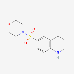 molecular formula C13H18N2O3S B2471149 6-(Morpholine-4-sulfonyl)-1,2,3,4-tetrahydroquinoline CAS No. 872108-15-1