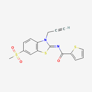 (Z)-N-(6-(methylsulfonyl)-3-(prop-2-yn-1-yl)benzo[d]thiazol-2(3H)-ylidene)thiophene-2-carboxamide
