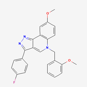molecular formula C25H20FN3O2 B2471155 3-(4-fluorophenyl)-8-methoxy-5-(2-methoxybenzyl)-5H-pyrazolo[4,3-c]quinoline CAS No. 866589-83-5