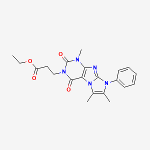 Ethyl 3-(4,7,8-trimethyl-1,3-dioxo-6-phenylpurino[7,8-a]imidazol-2-yl)propanoate