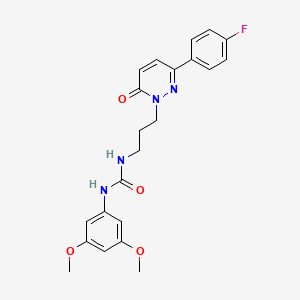 molecular formula C22H23FN4O4 B2471159 1-(3,5-二甲氧基苯基)-3-(3-(3-(4-氟苯基)-6-氧代吡哒嗪-1(6H)-基)丙基)脲 CAS No. 1060207-44-4